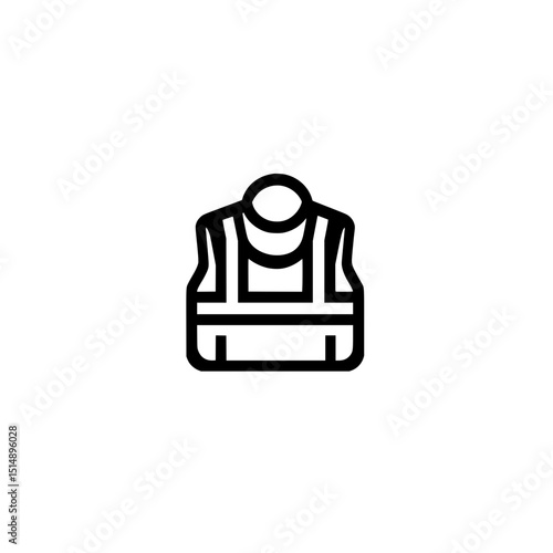 Simple safety vest icon