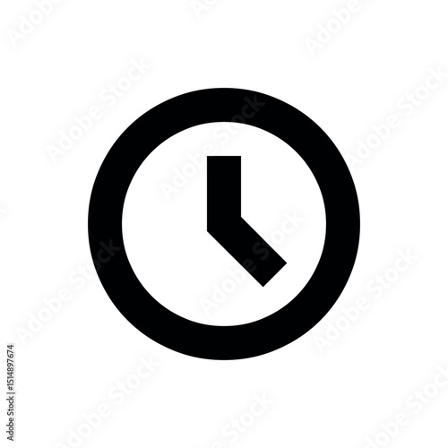 Analog Clock Icon (Outline), An outlined clock face showing a specific time, typically used for scheduling, alarms, or general time display. It provides a clean, modern aesthetic