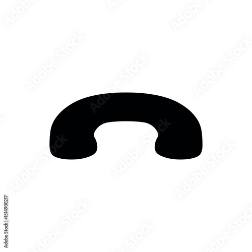 Call End / Hang Up Icon, A downward-curved phone icon representing the end of a call or hang-up action, often used in mobile apps and VoIP interfaces