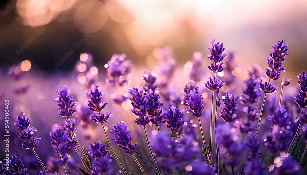 Fototapeta premium lavender flowers in the garden with burred background