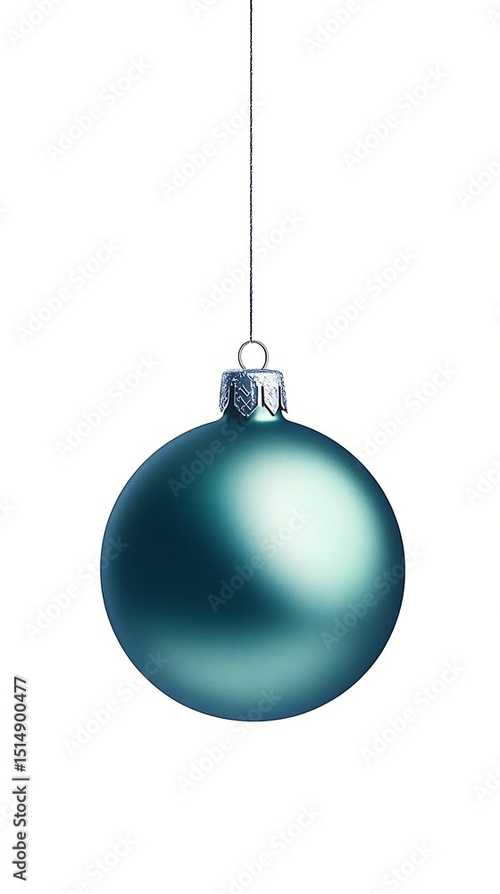 Teal Christmas Ornament Hanging. Teal Christmas Ornament Hanging.