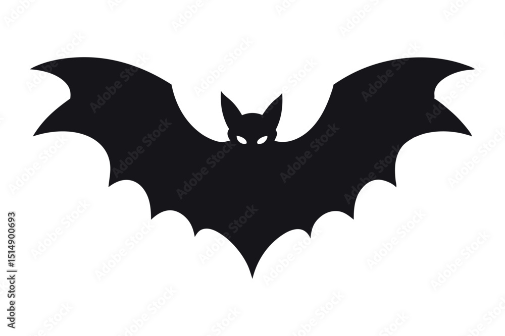 Fototapeta premium Halloween bats silhouette illustration vector design