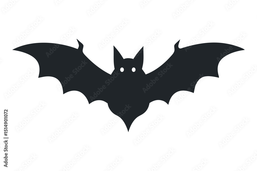 Fototapeta premium Bat Silhouette Icon for Graphic Design