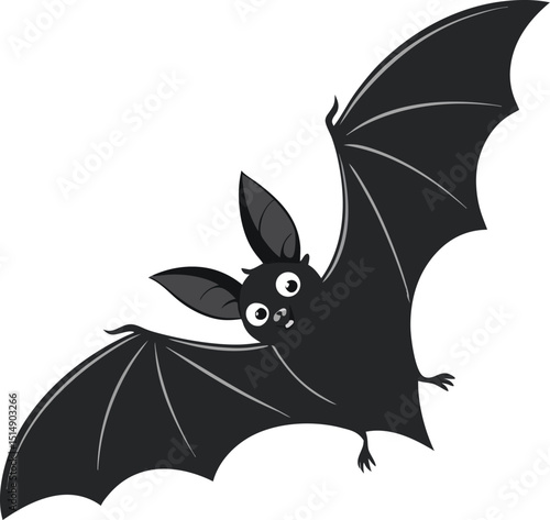 A bat silhouette vector illustration.