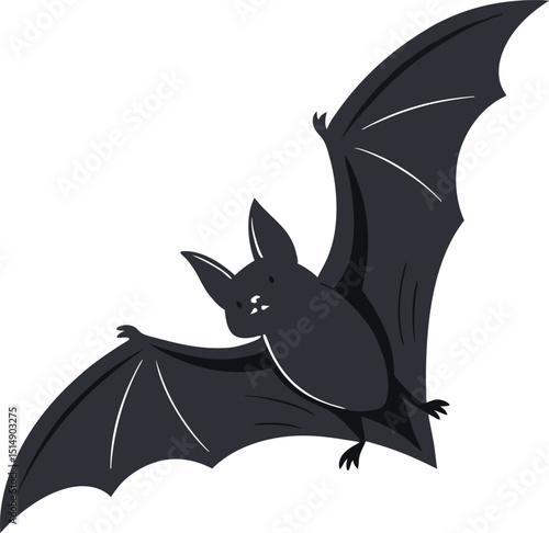 A bat silhouette vector illustration.