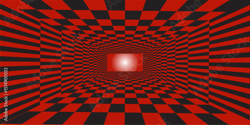 Red and brown checkerboard background. vector Eps 10