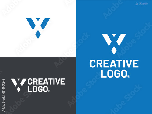 Minimal Letter VW Logo for Branding