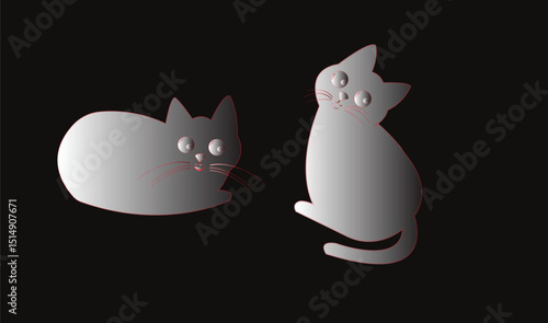 Cat emoji icon vector image.