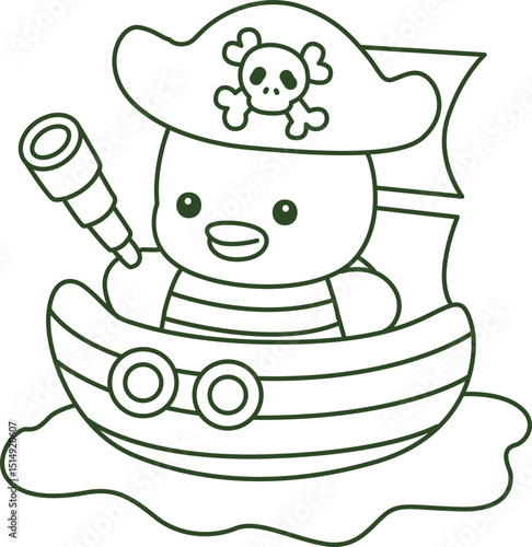 Outline of Kawaii japanese mythology Kappa sticker cute.
Coloring pages of Cute kappa mascot ghost japanese.
