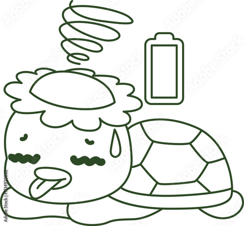 Outline of Kawaii japanese mythology Kappa sticker cute.
Coloring pages of Cute kappa mascot ghost japanese.