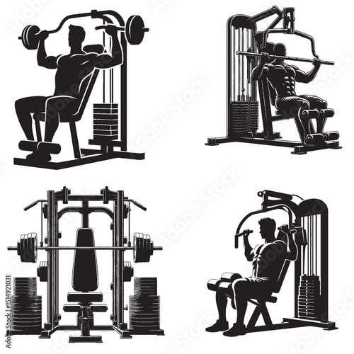 Shoulder Press Machine Silhouette