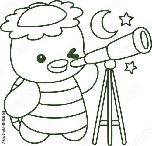 Outline of Kawaii japanese mythology Kappa sticker cute.
Coloring pages of Cute kappa mascot ghost japanese.
