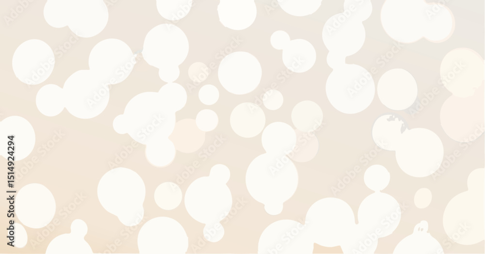 Abstract Background with Soft Circles and Blends of Light Beige and White