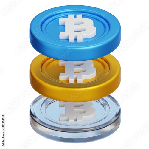 Bitcoin Icon 3D