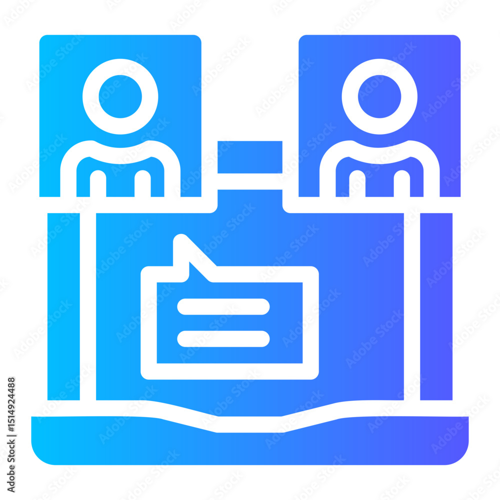 Fototapeta premium Virtual Events Marketing icon