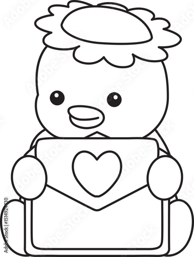 Outline of Kawaii japanese mythology Kappa sticker cute.
Coloring pages of Cute kappa mascot ghost japanese.