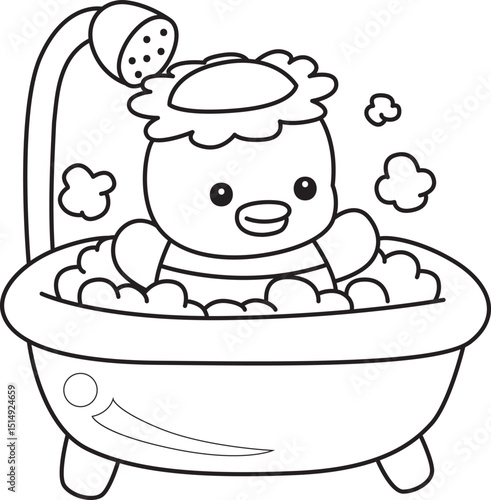 Outline of Kawaii japanese mythology Kappa sticker cute.
Coloring pages of Cute kappa mascot ghost japanese.