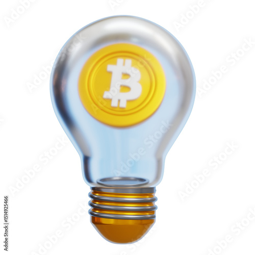 Bitcoin Icon 3D