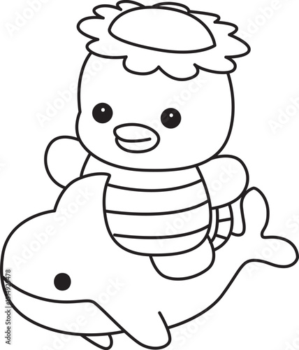 Outline of Kawaii japanese mythology Kappa sticker cute.
Coloring pages of Cute kappa mascot ghost japanese.