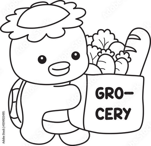 Outline of Kawaii japanese mythology Kappa sticker cute.
Coloring pages of Cute kappa mascot ghost japanese.