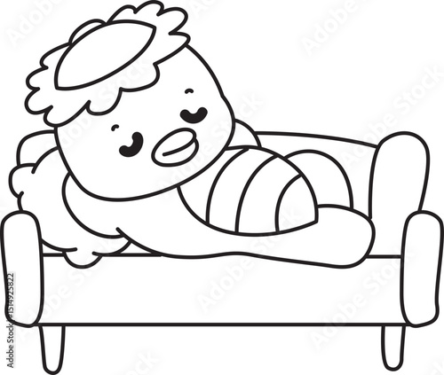 Outline of Kawaii japanese mythology Kappa sticker cute.
Coloring pages of Cute kappa mascot ghost japanese.