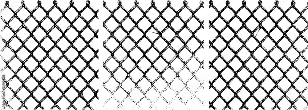 Intricate engraved set of metal mesh textures for design and decoration Intricate engraved set of metal mesh textures for design and decoration
