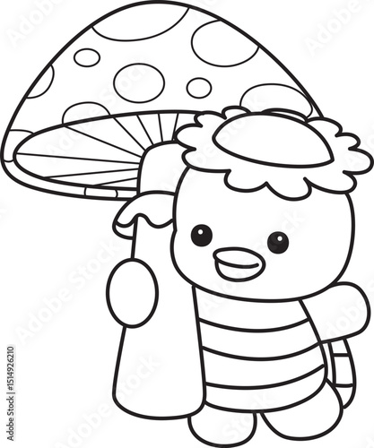 Outline of Kawaii japanese mythology Kappa sticker cute.
Coloring pages of Cute kappa mascot ghost japanese.