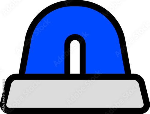 Siren Icon Simple Blue And Black