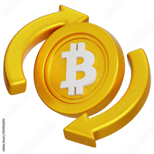 Bitcoin Icon 3D