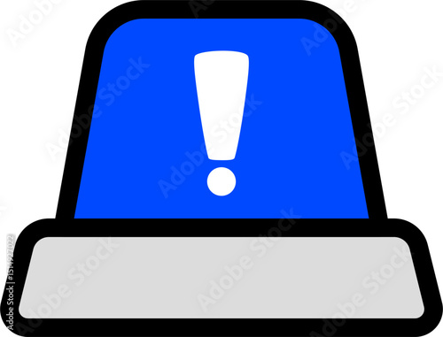Simple Siren Icon Blue And Black