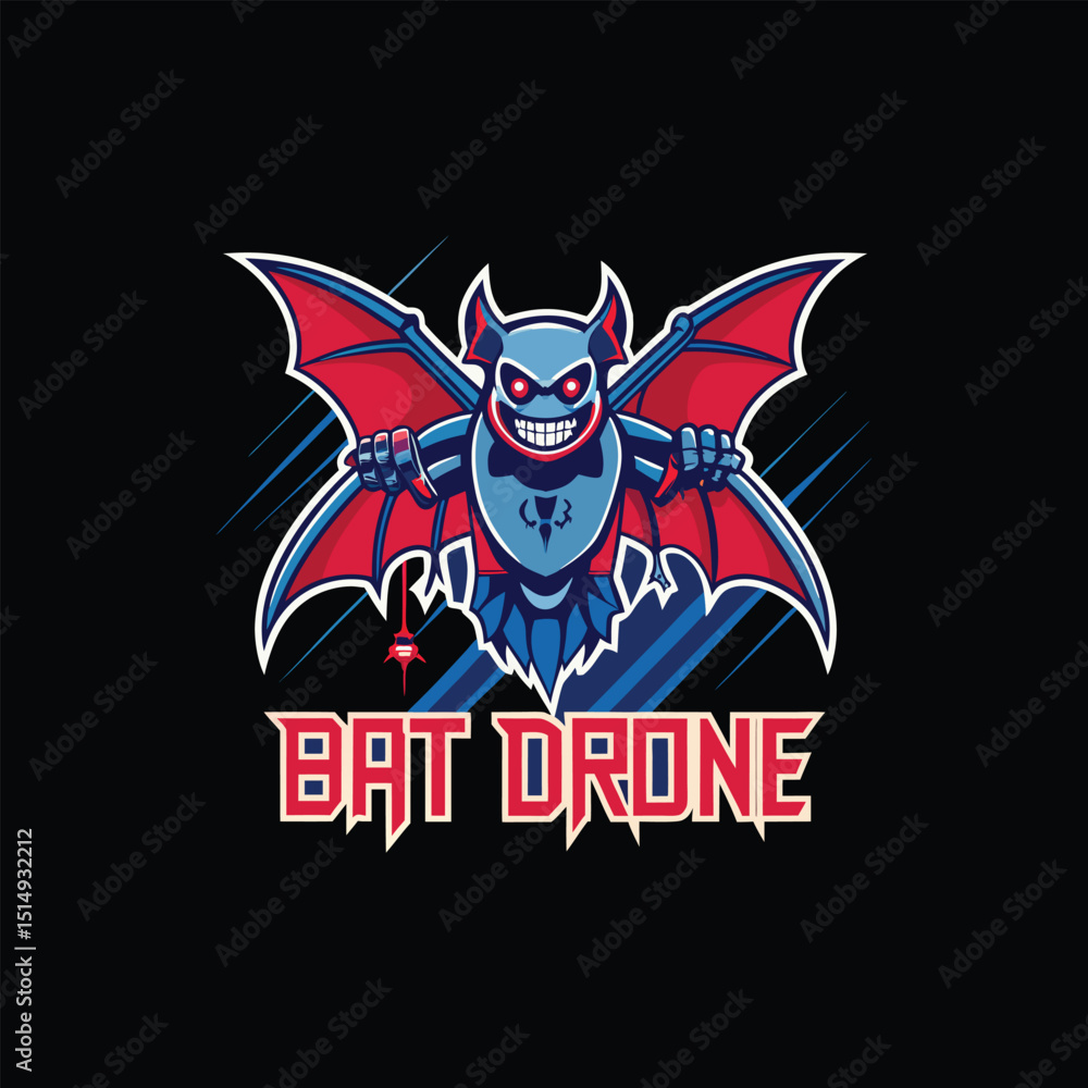 Awesome Bat Drone Logo Design Fierce, Futuristic, and Fast Awesome Bat Drone Logo Design Fierce, Futuristic, and Fast