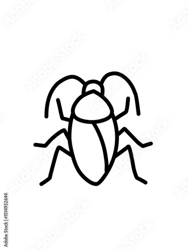 Line drawing mini insect illustration icon
