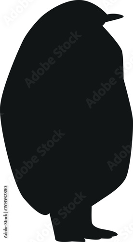 Black-and-white penguin endangered species vector illustration