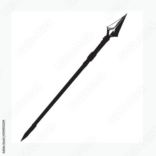 vector illustration of a spear
