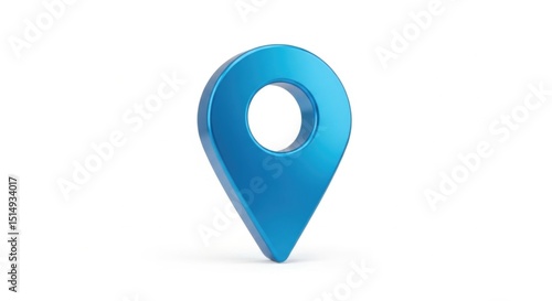 Free Download Blue Location Pin Icon Isolated on White for Map or Navigation - GFXLoad