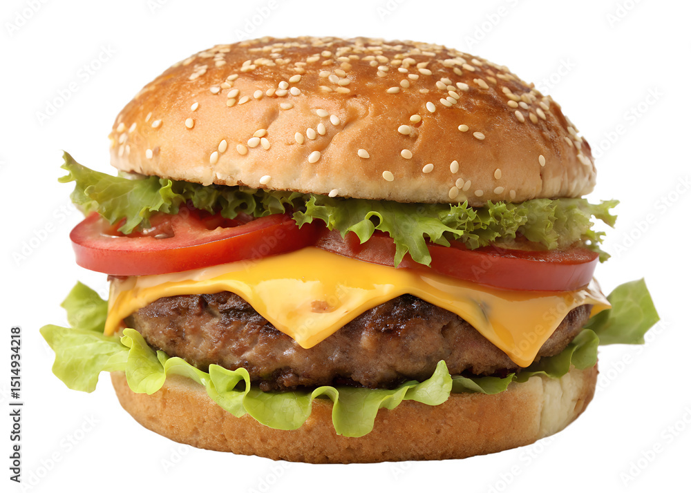 Cheeseburger PNG Image Illustration with Transparent Background Cheeseburger PNG Image Illustration with Transparent Background