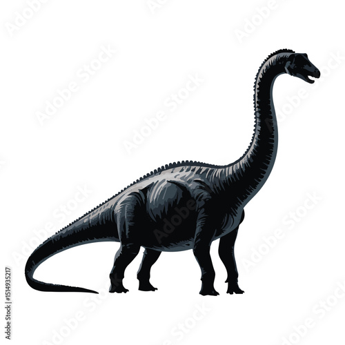 create a silhouette Dinosaur white background
