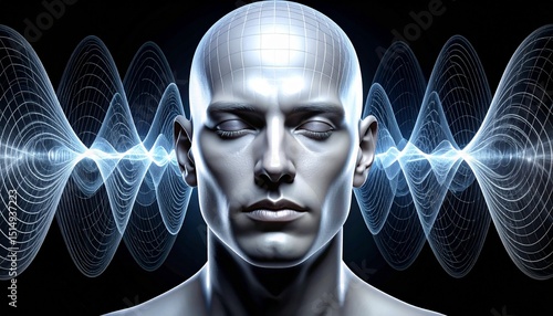 Silken echo waves layered on time distortion grid