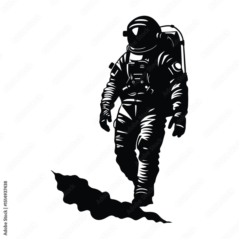 Astronaut minimalist silhouette design vector art Astronaut minimalist silhouette design vector art