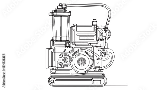 Continuous one single minimal line drawing machine