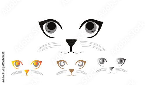 Cat emoji icon vector image.