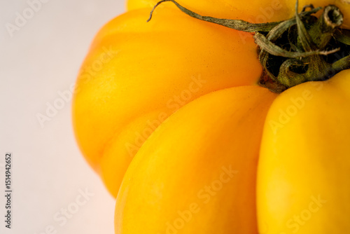 Closeup of a heirloom tomato