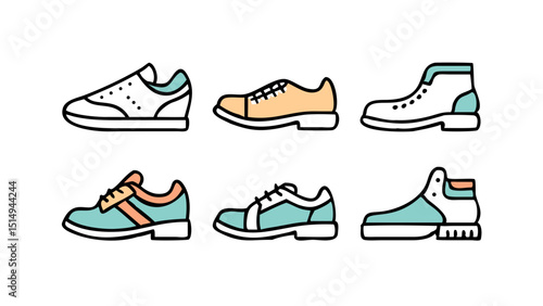 set of sport shoes