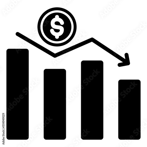 Reduce cost icon with glyph style