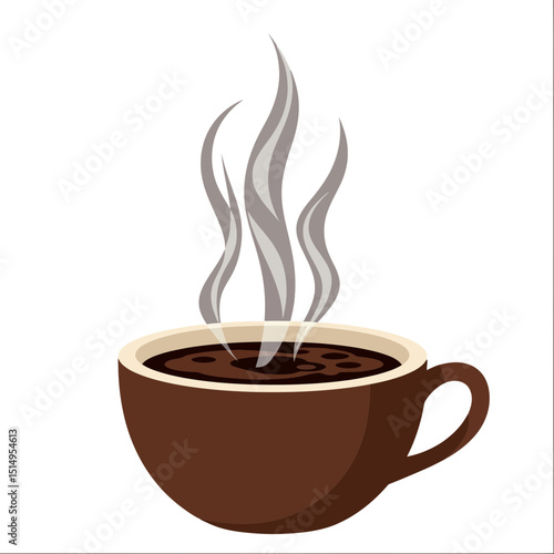 Cup of coffee on transparent background