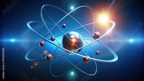 Atom with Orbiting Electrons, electrons, atom shape,  electrons