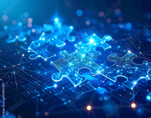Abstract technology puzzle