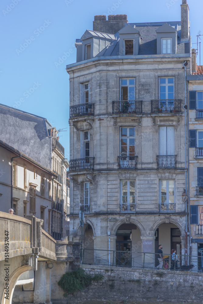 Fototapeta premium Bayonne France bridge street