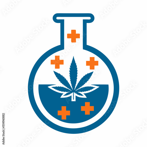 Natural Medicine Cannabis Vector Logo