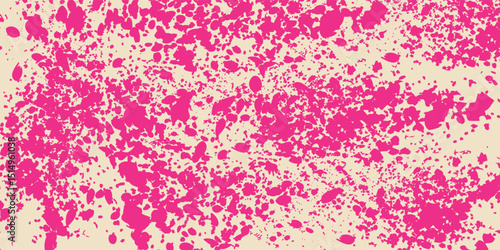 Vibrant hot pink paint splatter vector texture. Abstract pattern with energetic ink spots and drops. Ideal for modern backgrounds or bold designs.vector ilustration